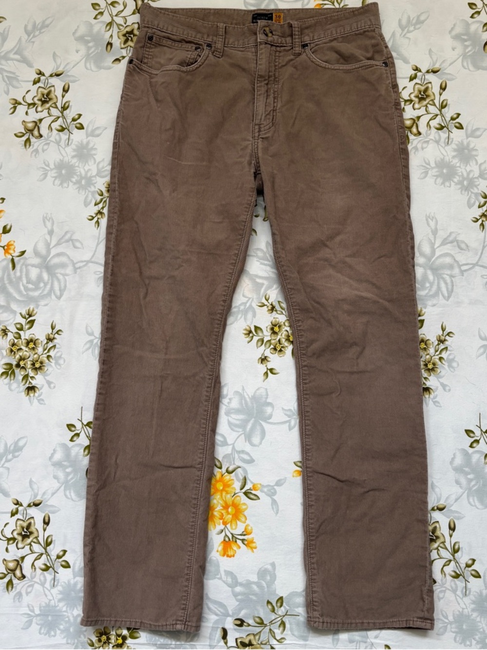 J. Crew Size 30 Brown Corduroy Slim Straight Pants